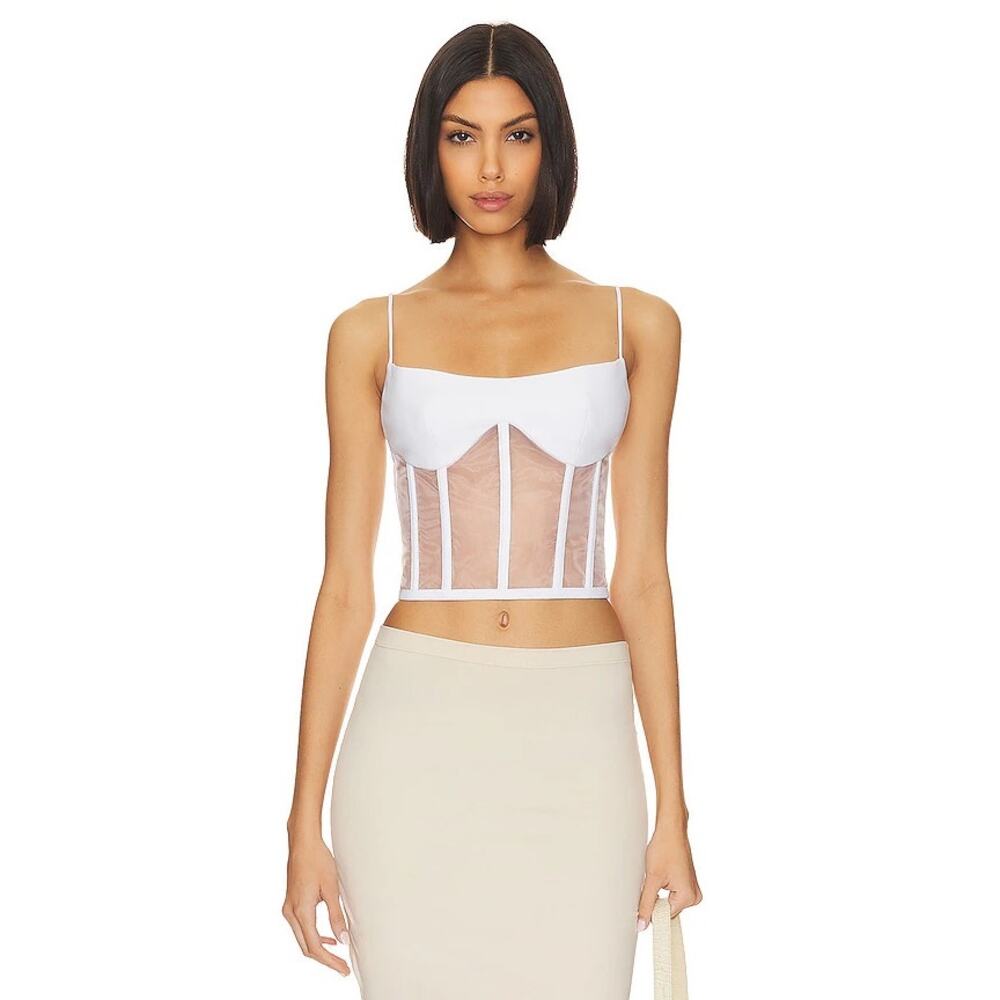 Rozie Corsets White Mesh Tulle Trim Panels Size 38 EU Medium